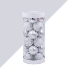 Christmas Decoration Supplies Silver Colored Drawing Ball Package