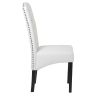 Dining PU Chair with Solid Wood Legs; 18.11" L x 24.01" W x 40.95" H White