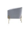 ACME Carlson Accent Chair, Gray Velvet & Gold 59790