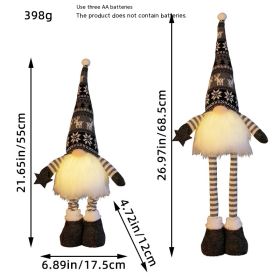 Luminous Long Leg Faceless Luminous Telescopic Doll (Option: Gray Style)