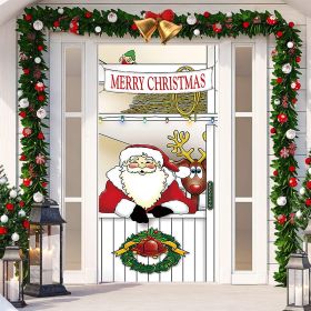 Christmas Festival Door Set Decorative Cloth (Option: SDMT162-Width 90cmx Height 200cm)