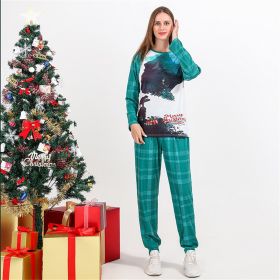 Family Baby Boys Girls Ladies Men Christmas Dinosaur Pajama Set (Option: Green-XL-Woman)