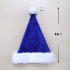 Decorations Red Plush Christmas Hat (Option: Blue Children)