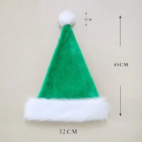 Decorations Red Plush Christmas Hat (Option: Green Adult Style)