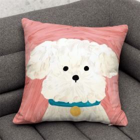 Cute Dog Cartoon Throw Pillow Dormitory Bedroom Square (Option: GG 5-30x 30cm-With pillow core)