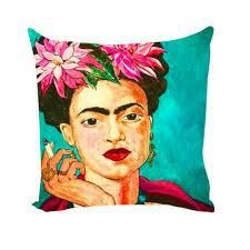 New Mexico Frida Caro Woman Self-portrait Pattern Digital Printing Linen Pillow Cover (Option: 8style-45cm)