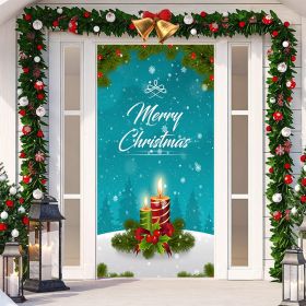 Christmas Festival Door Set Decorative Cloth (Option: SDMT147-Width 90cmx Height 200cm)