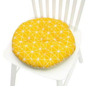 Printed Polyester Linen Cotton And Linen Five-circle Chair Cushion Bay Window Round (Option: 40CM Round 002-40x40cm)