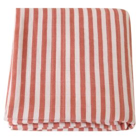 Summer Baby Blanket Bamboo Cotton Gauze Bath Towel (Option: Retro Red Stripes-120x120)