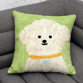 Cute Dog Cartoon Throw Pillow Dormitory Bedroom Square (Option: GG 2-30x 30cm-With pillow core)