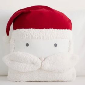 Christmas Gift Style Pillow Embroidered Affixed Cloth Embroidered Cushion (Option: Three Dimensional Santa Claus-Default Item)