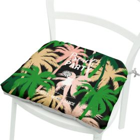 Green Leaves Geometric Polyester Chair Cushion Flowers And Plants (Option: Square 2 Leaves No 6-Velvet)