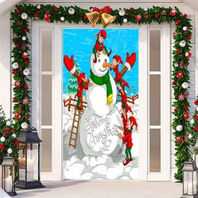 Christmas Festival Door Set Decorative Cloth (Option: SDMT156-Width 90cmx Height 200cm)