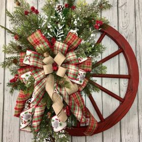 Christmas Door Hanging Christmas Wall Decoration (Option: Wheels)