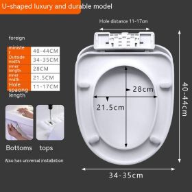 Toilet Lid Universal Household Toilet Lid (Option: Luxury U Type)