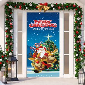 Christmas Festival Door Set Decorative Cloth (Option: SDMT161-Width 90cmx Height 200cm)