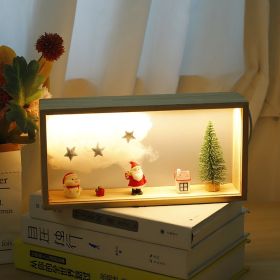 Christmas Small Night Lamp Mini Glass Cover (Option: USB-Large Christmas Snowman)