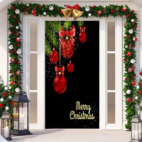 Christmas Festival Door Set Decorative Cloth (Option: SDMT151-Width 90cmx Height 200cm)