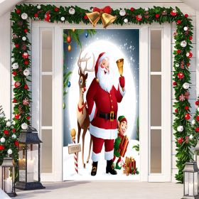 Christmas Festival Door Set Decorative Cloth (Option: SDMT136-Width 90cmx Height 200cm)