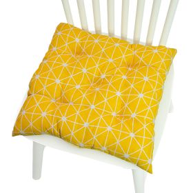 Printed Polyester Linen Cotton And Linen Five-circle Chair Cushion Bay Window Round (Option: 40CM Square 002-40x40cm)