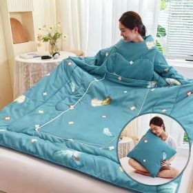 Multi-functional Lazy Quilt Student Dormitory Can Wear Sleeved Quilt (Option: Light Feather-Adult Pillow)