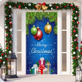 Christmas Festival Door Set Decorative Cloth (Option: SDMT146-Width 90cmx Height 200cm)