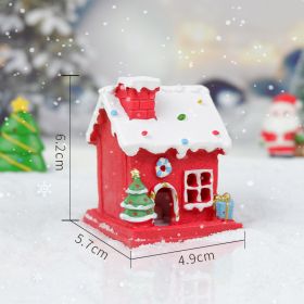 Christmas House Luminous Resin Decorations DIY Micro Decoration Ornaments (Option: Glowing Christmas House)