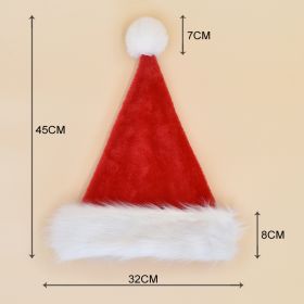 Decorations Red Plush Christmas Hat (Option: Red Shanghai Style Adult)