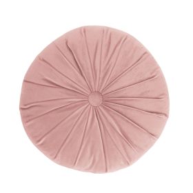 Nordic Handmade Round Pumpkin Pillow Solid Color (Option: Morandi Pink-40x40x13cm)