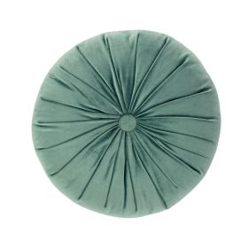 Nordic Handmade Round Pumpkin Pillow Solid Color (Option: Morandi Light Green-40x40x13cm)