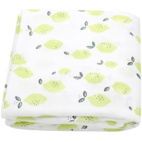 Summer Baby Blanket Bamboo Cotton Gauze Bath Towel (Option: Small Lemon-120x120)