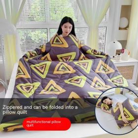 Multi-functional Lazy Quilt Student Dormitory Can Wear Sleeved Quilt (Option: Time Travel-Adult Pillow)