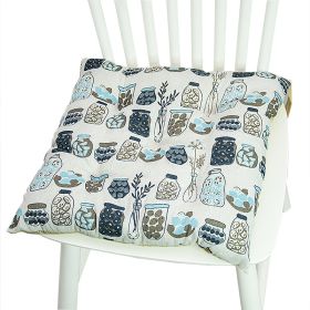 Printed Polyester Linen Cotton And Linen Five-circle Chair Cushion Bay Window Round (Option: M Square 007-40x40cm)