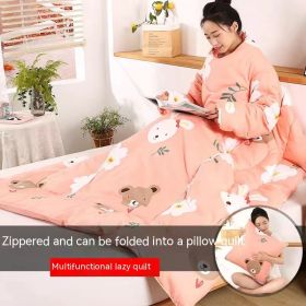 Multi-functional Lazy Quilt Student Dormitory Can Wear Sleeved Quilt (Option: Cute Rabbit-Adult Pillow)