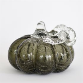 Colorful Glass Art Pumpkin Ornaments American Country Home Decoration (Option: Gray)