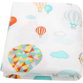 Summer Baby Blanket Bamboo Cotton Gauze Bath Towel (Option: Hot Air Balloon-120x120)