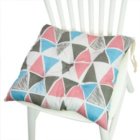 Printed Polyester Linen Cotton And Linen Five-circle Chair Cushion Bay Window Round (Option: 40CM Square 006-40x40cm)