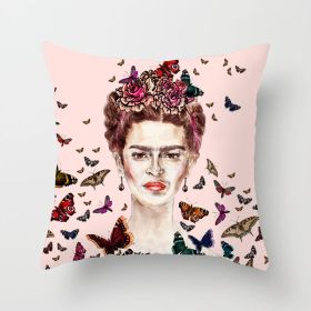 New Self-painted Cushion Cover Pillowcase (Option: DRD804-45x45cm)