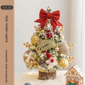 Decoration Christmas Tree Household Desk Ornaments (Option: Golden Legend 45cm Light)