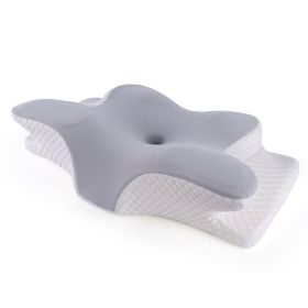 Slow Rebound Memory Foam Cervical Support Pillow (Option: Light Gray-MJ8149 Wing Pillow)