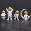 4pcs Small Creative Astronaut Ornaments; Desktop Ornaments; TV Cabinet Ornaments