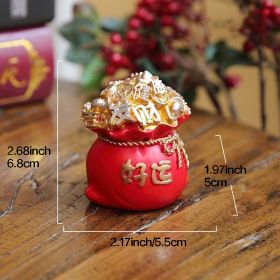 1pc Resin Wealth Tree Ornaments (2.68"×2.17"1.97"); Treasure Basin; Home Decorations; Holiday Gifts (Style: B)