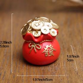 1pc Resin Wealth Tree Ornaments (2.68"×2.17"1.97"); Treasure Basin; Home Decorations; Holiday Gifts (Style: C)