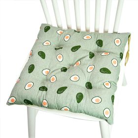 Printed Polyester Linen Cotton And Linen Five-circle Chair Cushion Bay Window Round (Option: 40CM Square 001-40x40cm)