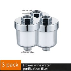 Shower Filter Household Bath Plastic Water Purifier (Option: 3 Shower Heads)