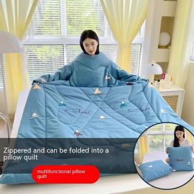 Multi-functional Lazy Quilt Student Dormitory Can Wear Sleeved Quilt (Option: Houston-Adult Pillow)