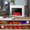 34/37 Inch Electric Fireplace Recessed with Adjustable Flames