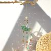 1pc Rainbow Maker Sun Catcher - Indoor/Outdoor Window Prism Moon Mini Dream Catcher with Crystals and Healing Stones - Garden Tree Decorations