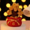 1pc Resin Wealth Tree Ornaments (2.68"×2.17"1.97"); Treasure Basin; Home Decorations; Holiday Gifts