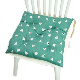 Printed Polyester Linen Cotton And Linen Five-circle Chair Cushion Bay Window Round (Option: 40CM Square 004-40x40cm)